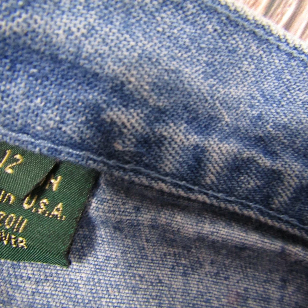 J.Crew Denim Shorts Women 12 Blue Vintage High Waisted Mom Cotton USA